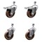 Service Caster 4 Inch SS High Temp Glass Filled Nylon 1/2 Inch Stem Caster Total Lock Brake, 2PK SCC-SSTSTTL20S414-GFNSHT-121315-2-S2 - alternate 1
